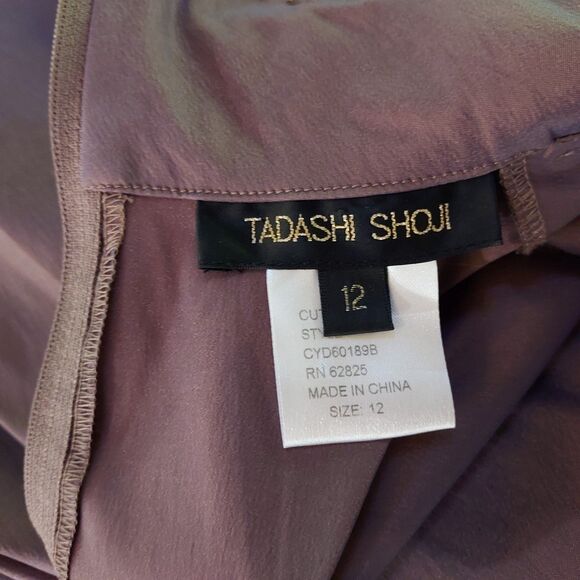 Tadashi Shoji Two Piece Set Skirt 14 Ruched Top Shirt 12 Sequins Party Formal - Picture 8 of 16